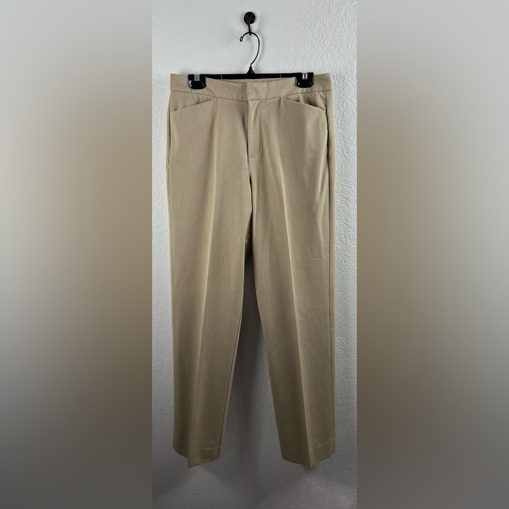 COLDWATER CREEK Womens Sz 8Natural Fit khaki Dress Pants Slacks Polyester Career